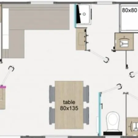 Mobil Climatise Dom wakacyjny Aureilhan (Landes)